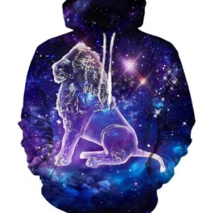 Horoscope Leo Hoodies - Pullover Black Hoodie