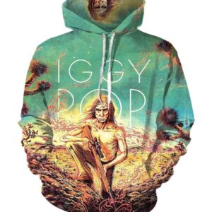 Iggy Pop Hoodies - Pullover Blue Hoodie