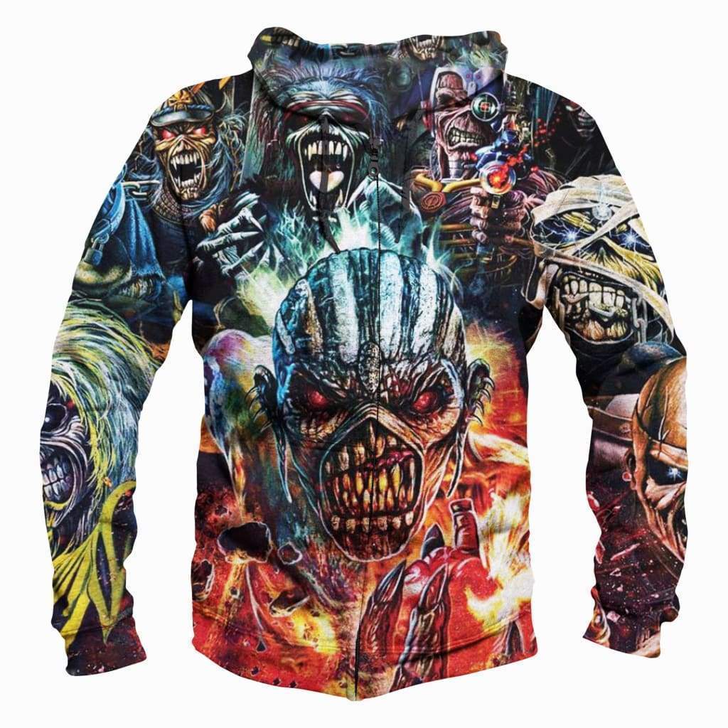 Iron Maiden Hoodies - Pullover Black Hoodie - Image 2