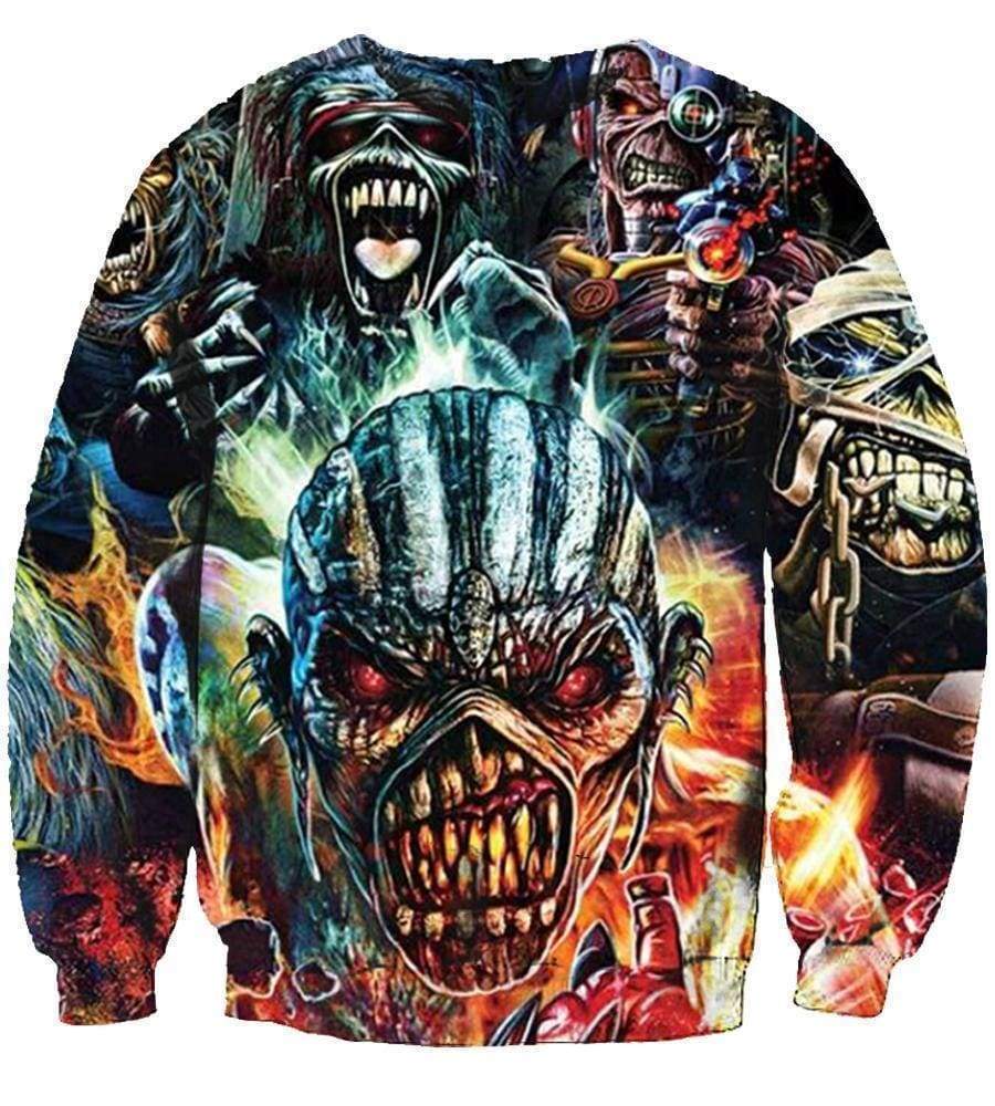 Iron Maiden Hoodies - Pullover Black Hoodie - Image 3