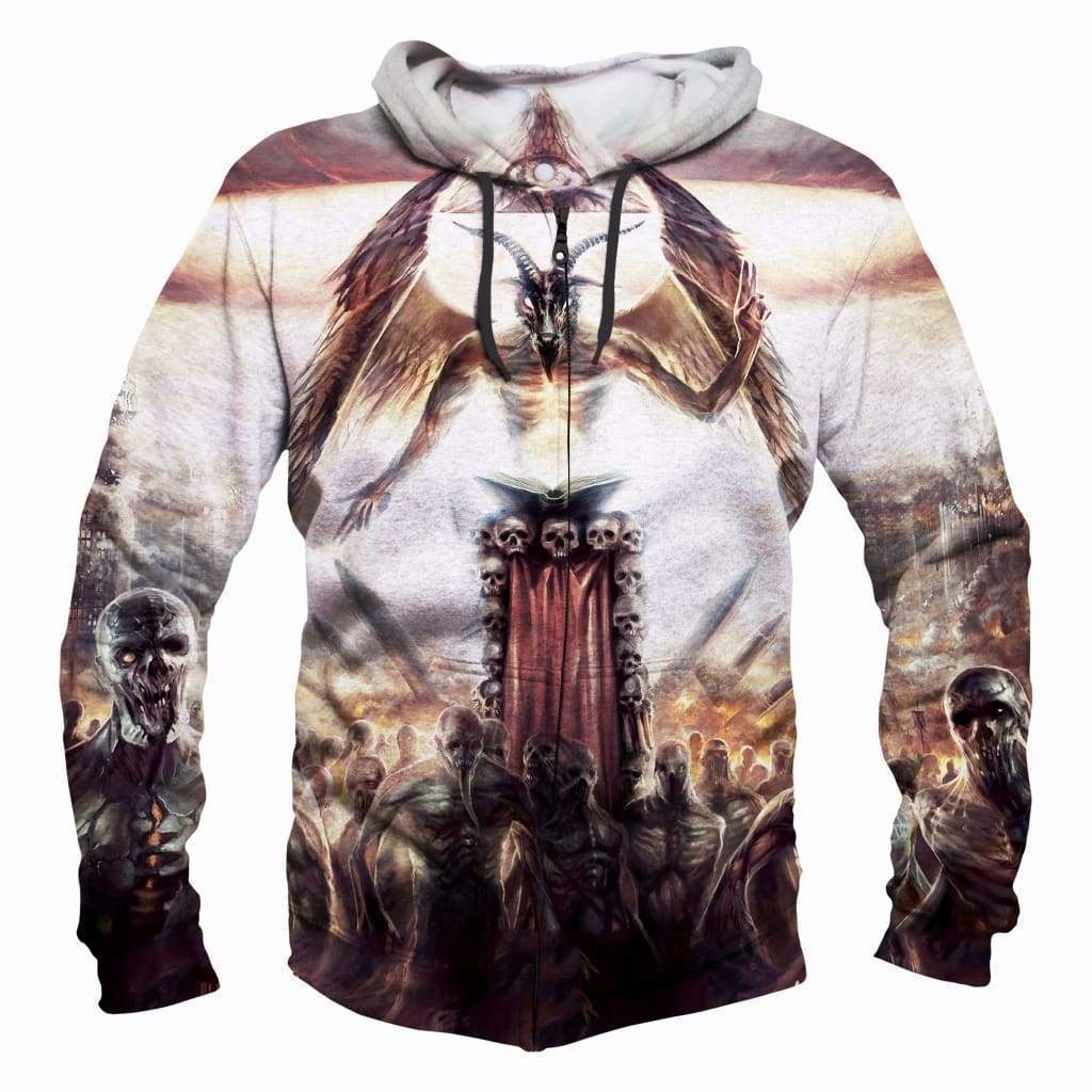 Job For A Cowboy Hoodies - Pullover White Hoodie - Image 2