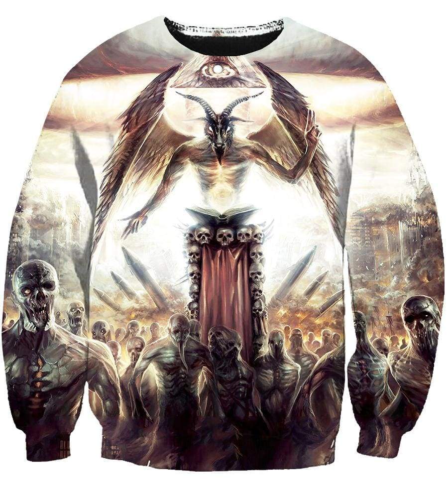 Job For A Cowboy Hoodies - Pullover White Hoodie - Image 3