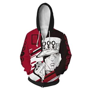 JoJo's Bizarre Adventure Hoodie - 3D Printed Zip Up Hoodie