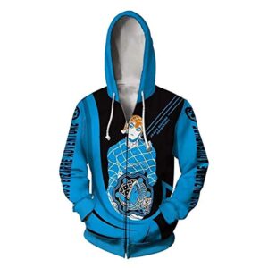 JoJo's Bizarre Adventure Hoodie - 3D Printed Zip Up Hoodie