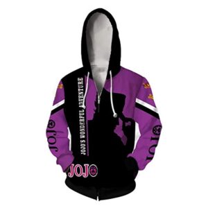 JoJo's Bizarre Adventure Hoodie - 3D Printed Zip Up Hoodie