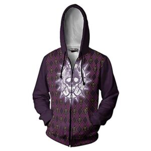 JoJo's Bizarre Adventure Hoodie - 3D Printed Zip Up Hoodie