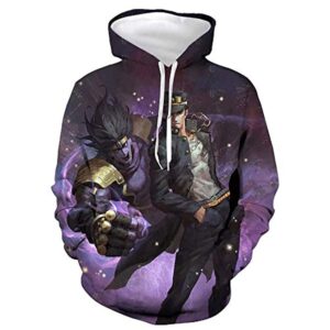 JoJo's Bizarre Adventure Hoodies - 3D Printed Pullover Hooded Sweatshirt