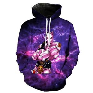 JoJo's Bizarre Adventure Hoodies - 3D Printed Pullover Hooded Sweatshirt