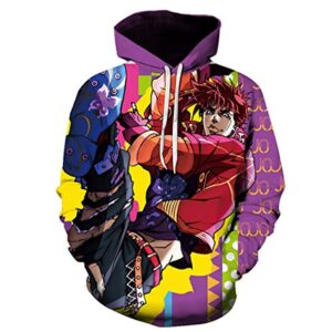 JoJo's Bizarre Adventure Hoodies - 3D Printed Pullover Hooded Sweatshirt