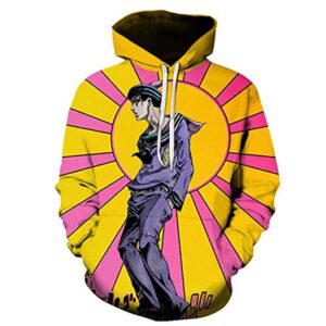JoJo's Bizarre Adventure Hoodies - 3D Printed Pullover Hooded Sweatshirt