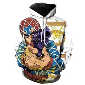 JoJo’s Bizarre Adventure Hoodies - 3D Printed Pullover Hooded Sweatshirt