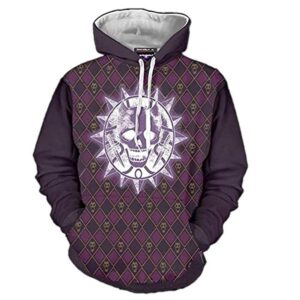 JoJo's Bizarre Adventure Hoodies - 3D Printed Pullover Hooded Sweatshirt