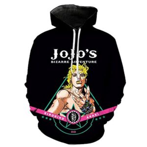 JoJo's Bizarre Adventure Hoodies - Dio Brando 3D Printed Pullover Hooded Sweatshirt