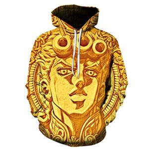 JoJo’s Bizarre Adventure Hoodies - Giorno Giovanna 3D Printed Pullover Hooded Sweatshirt
