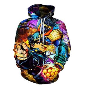 JoJo's Bizarre Adventure Hoodies - Jotaro Kujo 3D Printed Pullover Hooded Sweatshirt