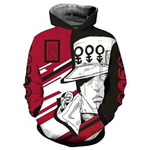 JoJo's Bizarre Adventure Hoodies - Jotaro Kujo 3D Printed Pullover Hooded Sweatshirt