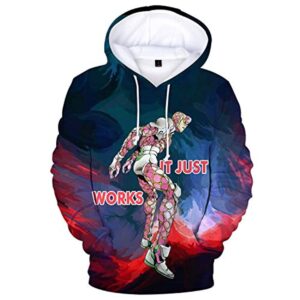 JoJo's Bizarre Adventure Hoodies - King Crimson 3D Printed Pullover Sweatshirt