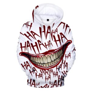 Joker Hoodies - Joker Series HAHA Joker White Unisex 3D Hoodie