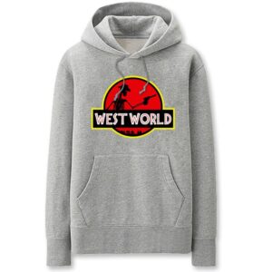 Jurassic Park and Westworld Hoodies - Solid Color Jurassic Park and Westworld Fleece Hoodie