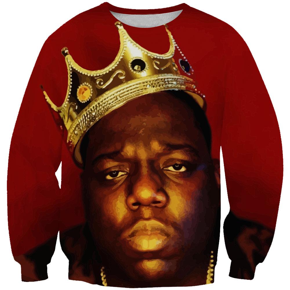 King Biggie Hoodie - Notorious Smalls Pullover Red Hoodie - Image 2