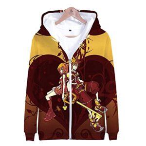 Kingdom Hearts Hooded Coat - 3D Print Zipper Gaming Hoodie