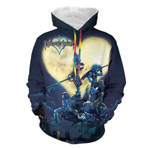 Kingdom Hearts Hoodies - Sora 3D Print Pullover Gaming Hoodie