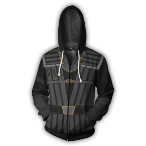 Kingdom Hearts Klingon Officer Hoodies - Zip Up Klingon Officer Uniform Hoodie