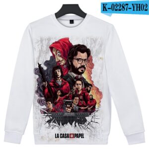 La Casa De Papel Salvador Dali Mask 3D Printed Sweatshirts