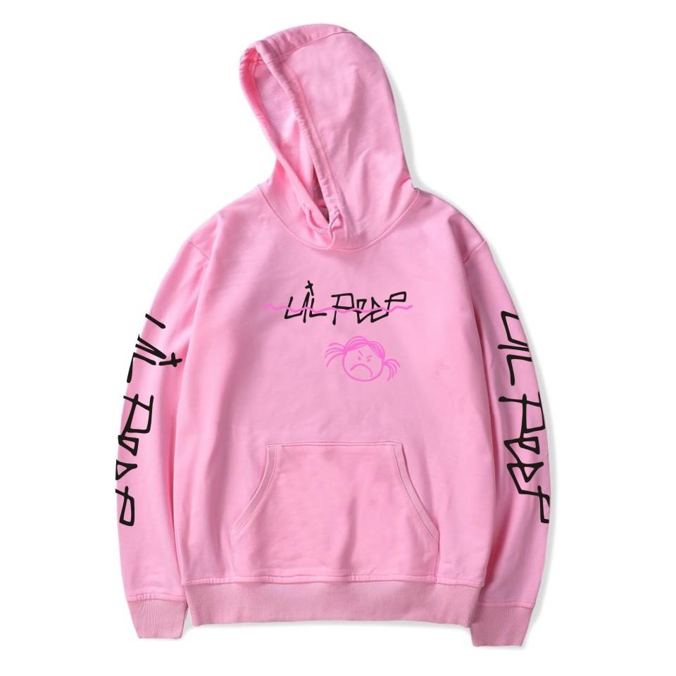 Lil Peep Hoodies - Angle Letter Printed Pullover Hoodie - Image 2