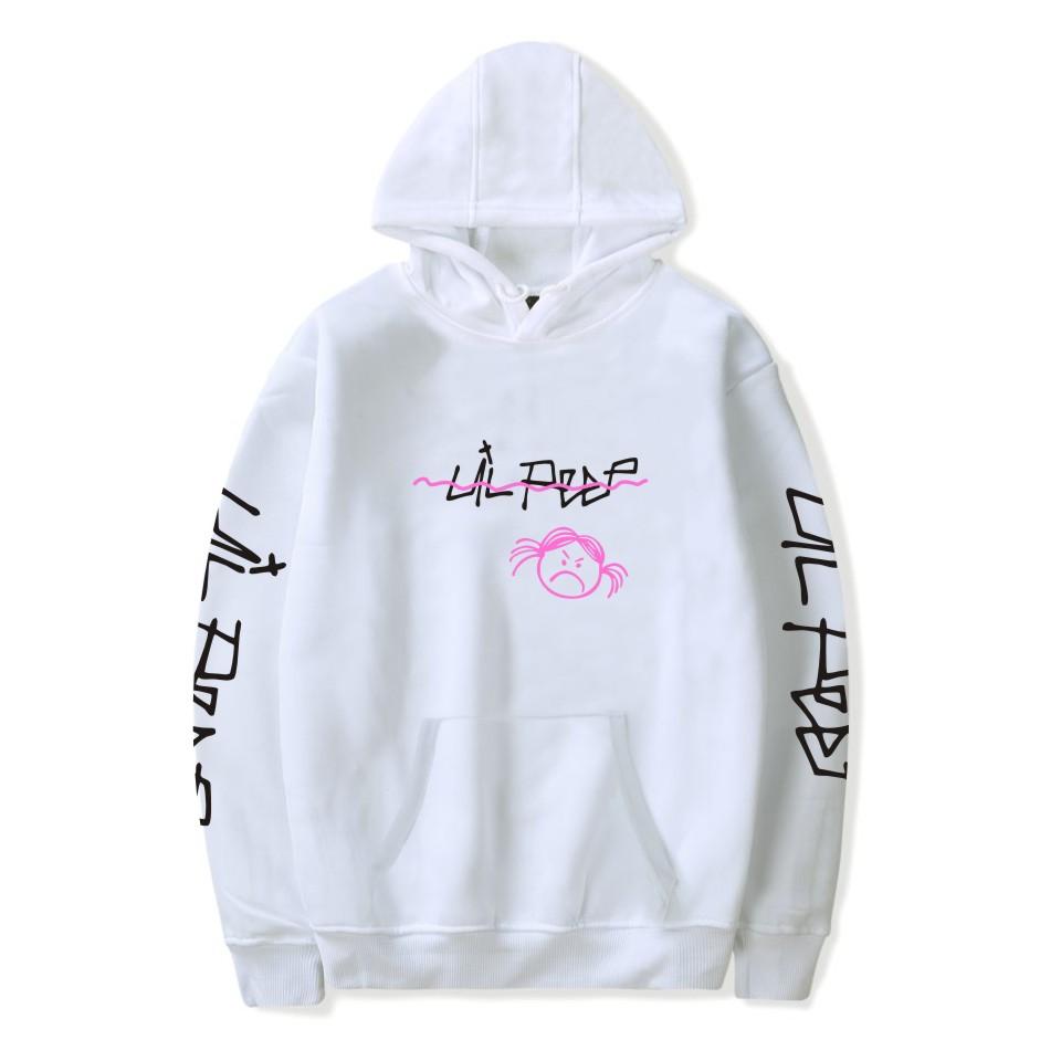 Lil Peep Hoodies - Angle Letter Printed Pullover Hoodie - Image 4