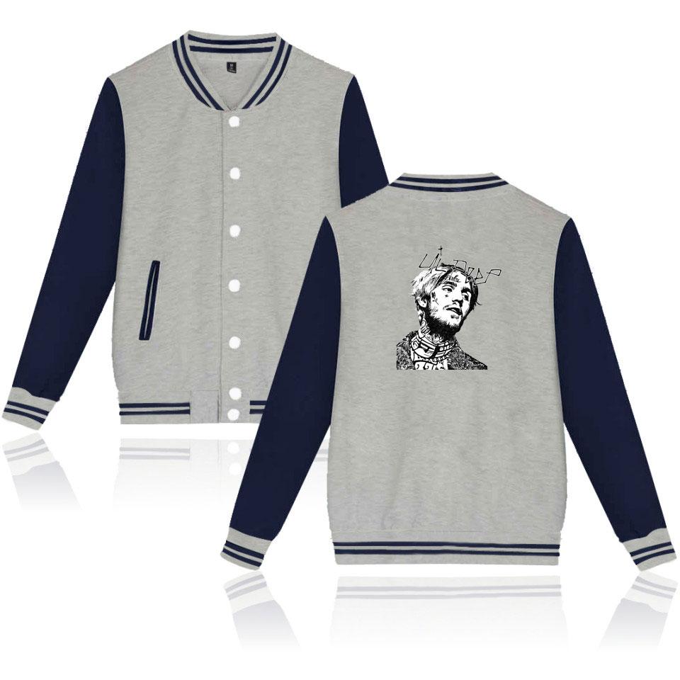 Lil Peep Jackets - Human Head Printed Baseball Jacket - Image 4