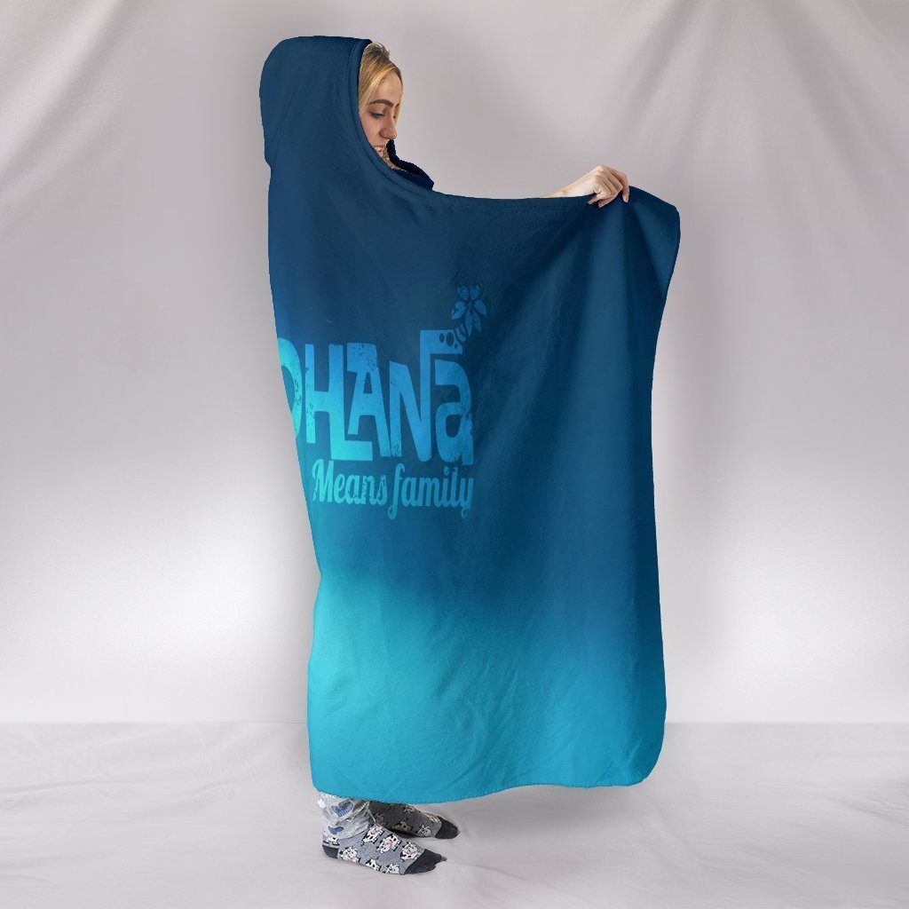 Lilo And Stitch Hooded Blankets - Lilo And Stitch Super Cute Blue Hooded Blanket - Image 2