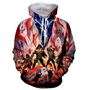 Manowar Final Battle World 3D Printed Pullovers Zip Up Hoodies Sweatshirt