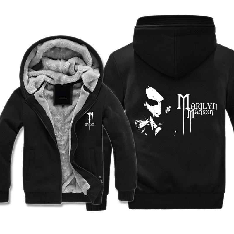 Marilyn Manson Jackets - Solid Color Marilyn Manson Fleece Jacket - Image 3