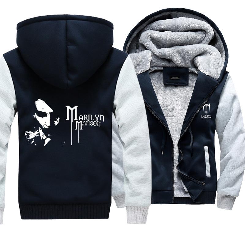 Marilyn Manson Jackets - Solid Color Marilyn Manson Fleece Jacket - Image 5