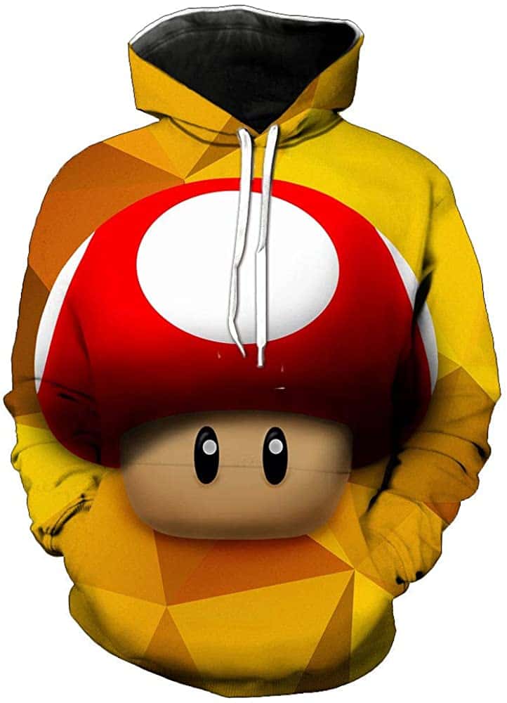 Mario Hoodie - 3D Full Print Drawstring Hooded Pullover Sweatshirt 2 Colors Optional - Image 3