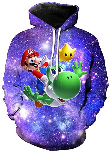 Mario Hoodie - 3D Full Print Drawstring Hooded Pullover Sweatshirt 9 Styles Optional - Image 10