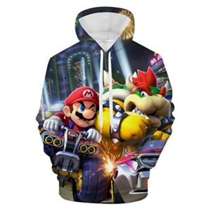 Mario Hoodie - Mario and Luigi 3D Print Hooded Pullover Sweatshirt