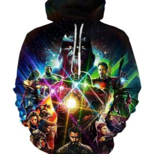 Marvel Heroes Infinity War Hoodies - Pullover Black 3D Hoodie
