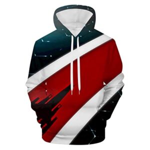 Mass Effect Hoodie - 3D Print Hooded Pullover Sweatshirt