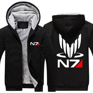 Mass Effect Hoodie - N7 Fleeced Hooded Coat Jacket