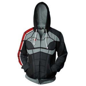 Mass Effect Hoodies - Mass Effect N7 Cosplay Zip Up Hoodie