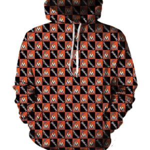 Miami Marlins  Hoodies - Pullover Black Hoodie
