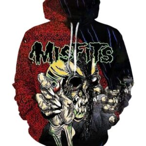 Misfits Hoodies - Pullover Red Hoodie