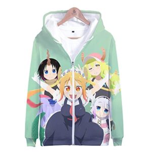Miss Kobayashi's Dragon Maid Hoodie - 3D Casual Zipper Jacket