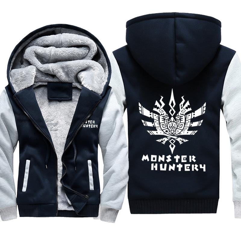 Monster Hunter Jackets - Solid Color Monster Hunter Game Ray Wolf Dragon Fleece Jacket - Image 2