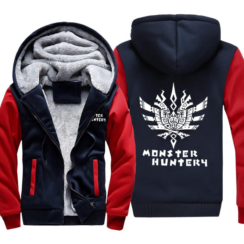 Monster Hunter Jackets - Solid Color Monster Hunter Game Ray Wolf Dragon Fleece Jacket - Image 4
