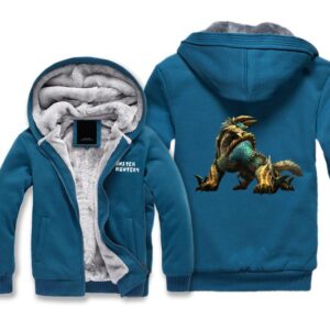 Monster Hunter Jackets - Solid Color Monster Hunter Game Ray Wolf Dragon Icon Super Cool Fleece Jacket