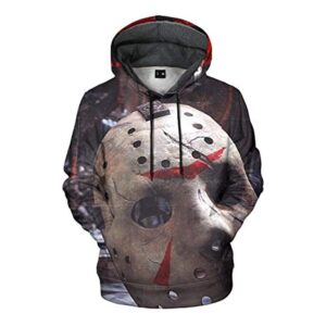 Mortal Kombat Hoodie - Jason Voorhees Unisex 3D Print Pullover Drawstring Hoodie