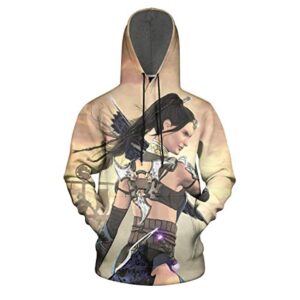 Mortal Kombat Hoodie - Kitana Beige Unisex 3D Print Pullover Drawstring Hoodie